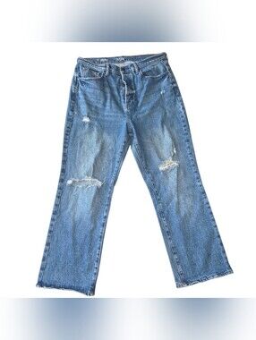 Anna Women’s Blue Straight Leg Distressed Jeans